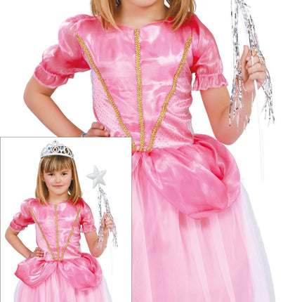 Vestido Princesa Niña Rosa