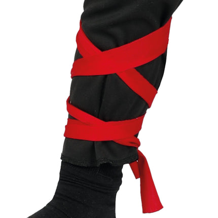 Traje Ninja Niño Rojo Negro