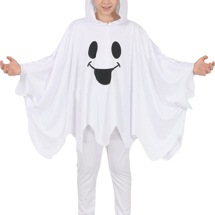 Poncho de Halloween para niño: fantasma