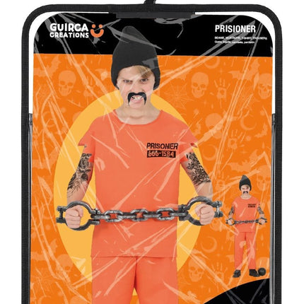 Disfraz de Halloween de preso naranja para niño