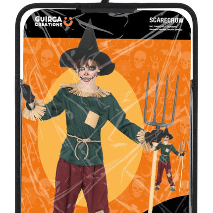 Disfraz de Halloween de espantapájaros de colores para niños