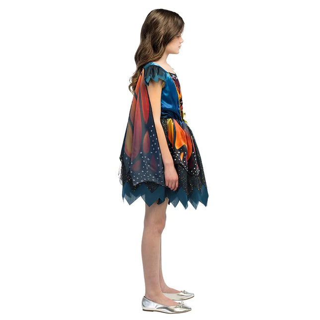 Vestido Mariposa Negro Naranja Niña