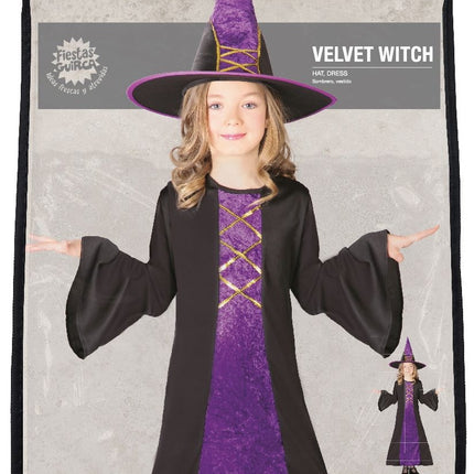 Disfraz de Bruja de Halloween Infantil Terciopelo