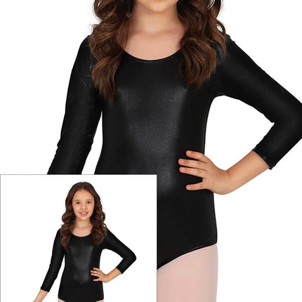 Maillot Negro Niña Metalizado
