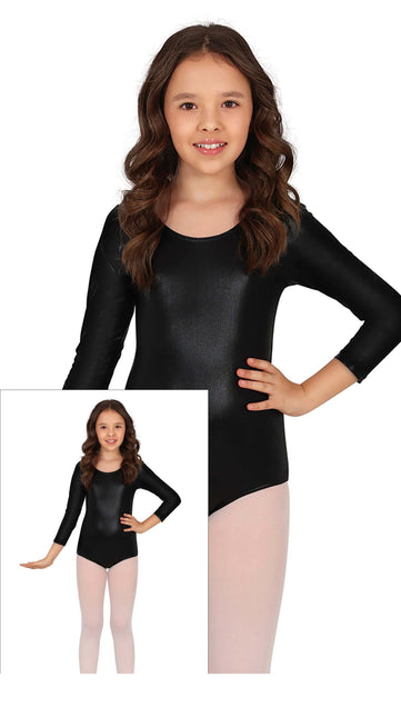 Maillot Negro Niña Metalizado