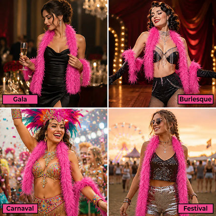 Boa Flair 60 g rosa neón (180 cm)