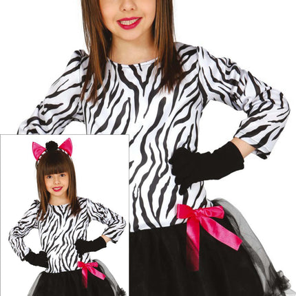 Vestido cebra niña