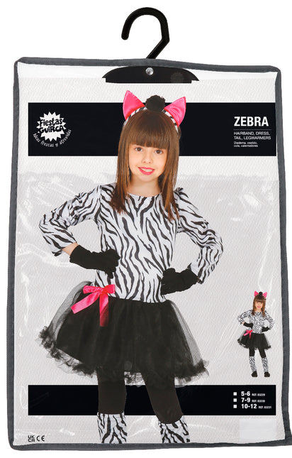 Vestido cebra niña