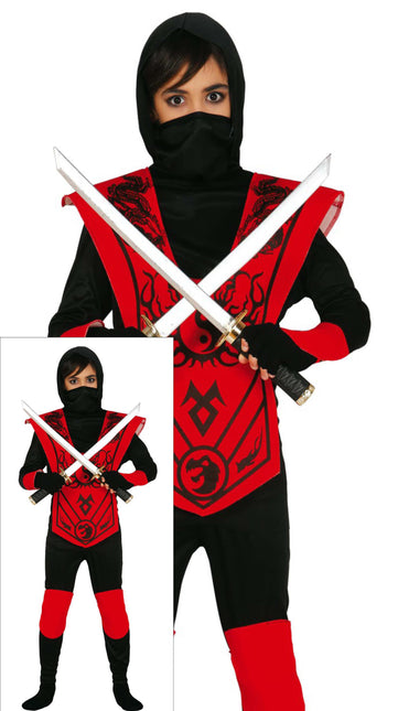 Traje Ninja Niño Rojo