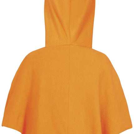 Poncho de Halloween para niños con forma de calabaza