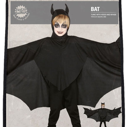 Disfraz de Murciélago para Halloween Niño Negro 7/9 años