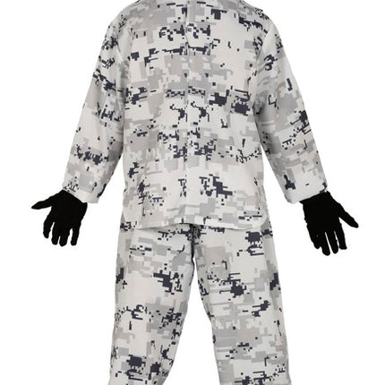 Disfraz de Soldado Niño Blanco Gris