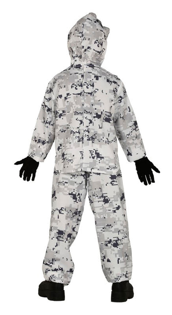 Disfraz de Soldado Niño Blanco Gris