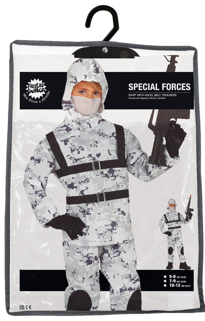 Disfraz de Soldado Niño Blanco Gris