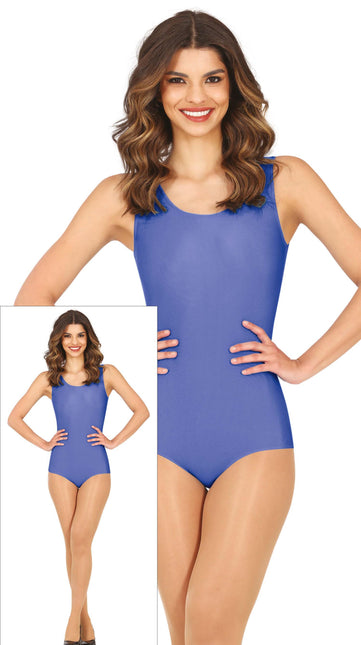 Leotardo Azul Señoras Sin Mangas