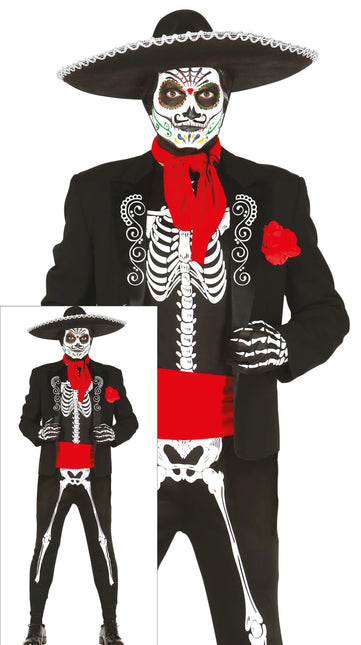 Disfraz Mexicano Esqueleto para Hombre