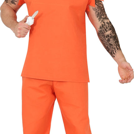 Disfraz de Halloween de preso para hombre
