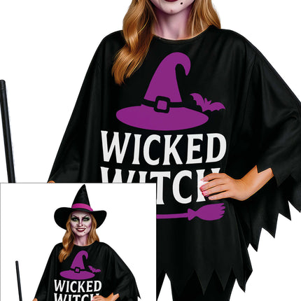 Poncho de Halloween para mujer «La loca buena»