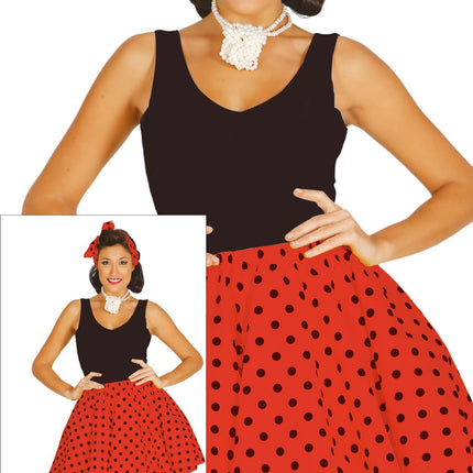 Disfraz Grease Damas Rojo