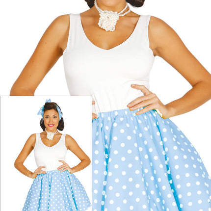 Disfraz Grease Azul Mujer