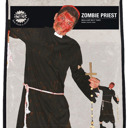 Disfraz de Halloween de Zombie Sacerdote L para hombre