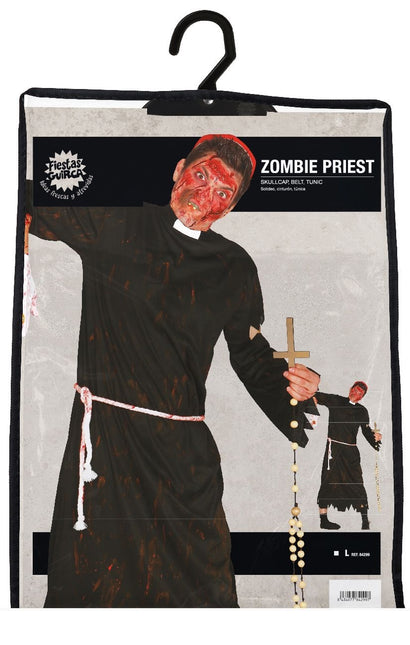 Disfraz de Halloween de Zombie Sacerdote L para hombre