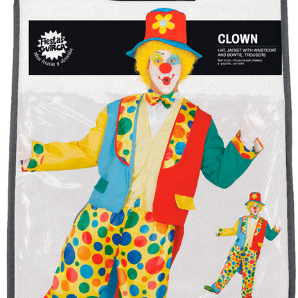 Disfraz de Payaso de Colores para Hombre