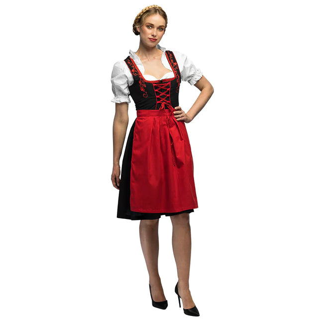 Vestido Dirndl Rojo Oktoberfest Frau Fischer