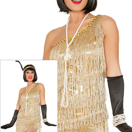 Charleston Vestido Oro Señoras