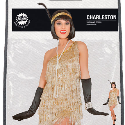 Charleston Vestido Oro Señoras
