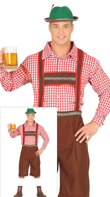 Disfraz Oktoberfest Rojo Marrón Hombre
