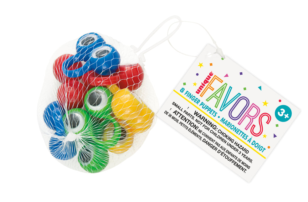 Googly Eyes Marionetas de dedo Bolsa de red, 8 uds.