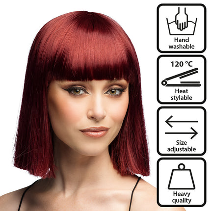 Djamilla peluca castaña siena