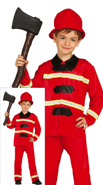 Traje de Bombero Niño Rojo
