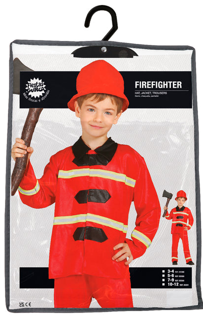 Traje de Bombero Niño Rojo