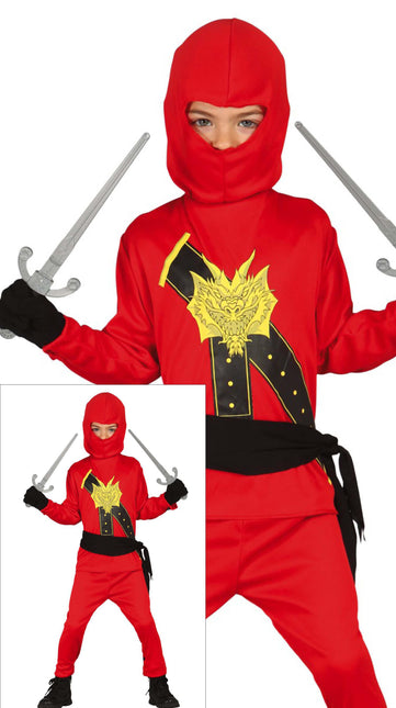 Mono Traje Ninja Niño Rojo