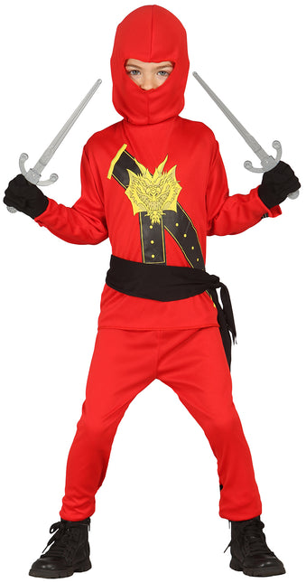 Mono Traje Ninja Niño Rojo