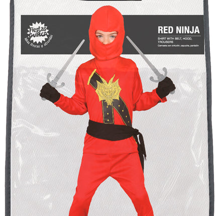Mono Traje Ninja Niño Rojo