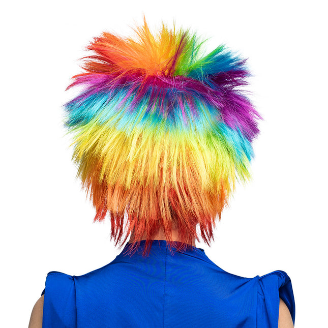 Peluca punky arco iris