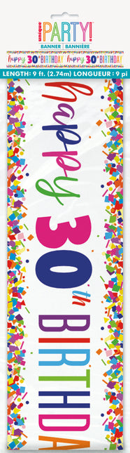 Banderola Feliz Cumpleaños 30 Años 2,74m