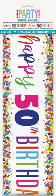 Banderola Feliz Cumpleaños 50 Años 2,74m
