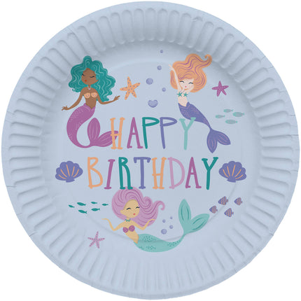 Platos Feliz Cumpleaños Sirena