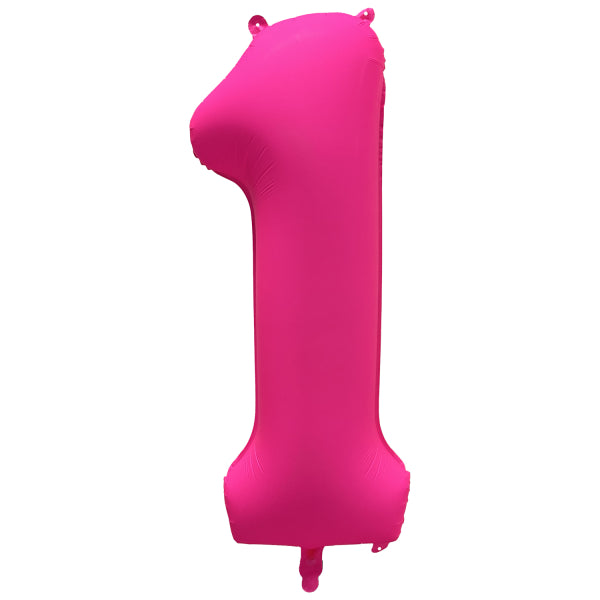 Globo Figura 1 Año Rosa Neón Vacío 86cm