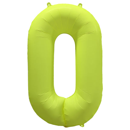 0 Año Figura Globo Amarillo Neón Vacío 86cm