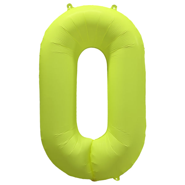 0 Año Figura Globo Amarillo Neón Vacío 86cm