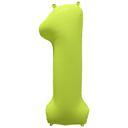 Globo Figura 1 Año Amarillo Neón Vacío 86cm