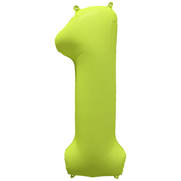 Globo Figura 1 Año Amarillo Neón Vacío 86cm