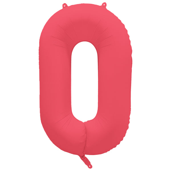 0 Año Figura Globo Rojo Neón Vacío 86cm