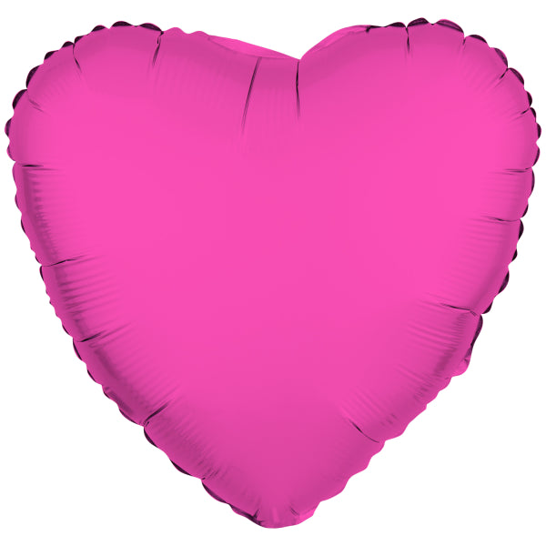 Globo de Helio Corazón Rosa Neón Vacío 43cm