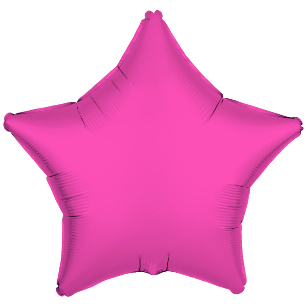 Globo de Helio Estrella Rosa Neón Vacío 48cm